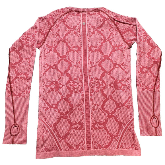 Lululemon Swiftly Tech Long Sleeve Top Berry Rumble Red Size‎ 10 - Picture 2 of 8